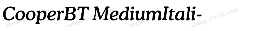 CooperBT MediumItali字体转换 CooperBT MediumItali字体转换